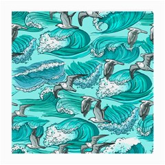 Sea Wave Seamless Pattern Medium Glasses Cloth by Ravend