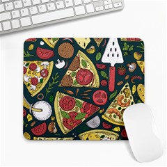 Vector Seamless Pizza Slice Pattern Hand Drawn Pizza Illustration Great Pizzeria Menu Background Large Mousepad by Ravend