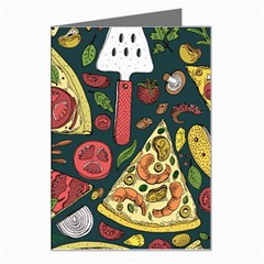 Vector Seamless Pizza Slice Pattern Hand Drawn Pizza Illustration Great Pizzeria Menu Background Greeting Card by Ravend