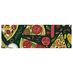 Vector Seamless Pizza Slice Pattern Hand Drawn Pizza Illustration Great Pizzeria Menu Background Banner And Sign 9  X 3  by Ravend