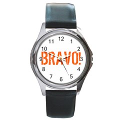 Bravo! Italian Saying Round Metal Watch by ConteMonfrey