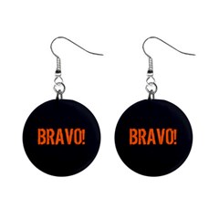 Bravo! Italian Saying Mini Button Earrings by ConteMonfrey