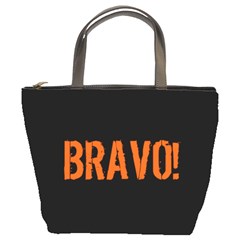 Bravo! Italian Saying Bucket Bag by ConteMonfrey