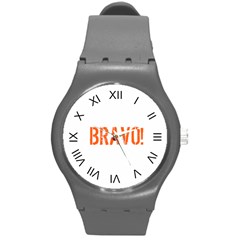 Bravo! Italian Saying Round Plastic Sport Watch (m) by ConteMonfrey