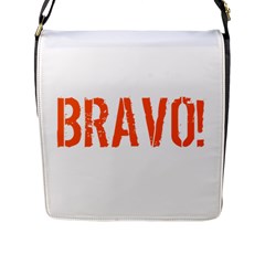 Bravo! Italian Saying Flap Closure Messenger Bag (l) by ConteMonfrey