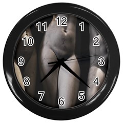 Three Graces Sculpture Detail Wall Clock (black) by dflcprintsclothing