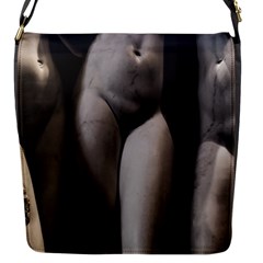 Three Graces Sculpture Detail Flap Closure Messenger Bag (s) by dflcprintsclothing