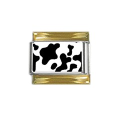 Cow Pattern Gold Trim Italian Charm (9mm)