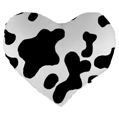 Cow Pattern Large 19  Premium Heart Shape Cushions by Wegoenart