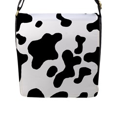 Cow Pattern Flap Closure Messenger Bag (l) by Wegoenart