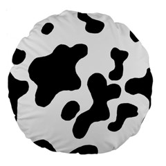 Cow Pattern Large 18  Premium Flano Round Cushions by Wegoenart