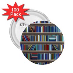 Bookshelf 2 25  Buttons (100 Pack)  by Wegoenart