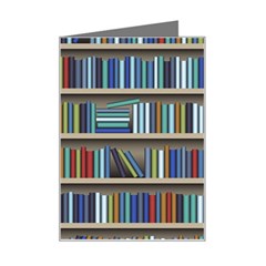 Bookshelf Mini Greeting Card by Wegoenart