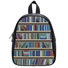 Bookshelf School Bag (small) by Wegoenart