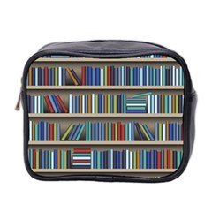 Bookshelf Mini Toiletries Bag (two Sides) by Wegoenart