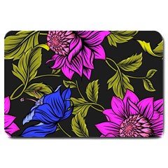 Botany Floral Flower Plant Petals Large Doormat by Wegoenart