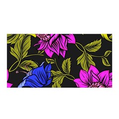 Botany Floral Flower Plant Petals Satin Wrap 35  X 70  by Wegoenart