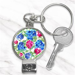 Flowers Floral Picture Flower Nail Clippers Key Chain