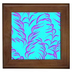 Branches Leaves Colors Summer Framed Tile by Wegoenart