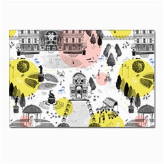 The Park  Pattern Design Postcard 4 x 6  (pkg Of 10) by Wegoenart