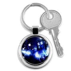 Tardis Background Space Key Chain (round)