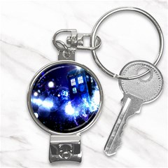 Tardis Background Space Nail Clippers Key Chain