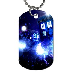 Tardis Background Space Dog Tag (one Side) by Jancukart