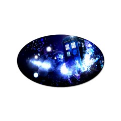 Tardis Background Space Sticker Oval (100 Pack)