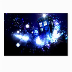 Tardis Background Space Postcards 5  X 7  (pkg Of 10) by Jancukart