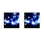 Tardis Background Space Cufflinks (Square) Front(Pair)