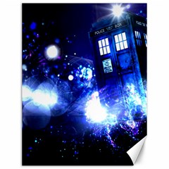 Tardis Background Space Canvas 12  X 16  by Jancukart