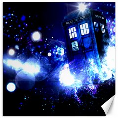 Tardis Background Space Canvas 20  X 20  by Jancukart