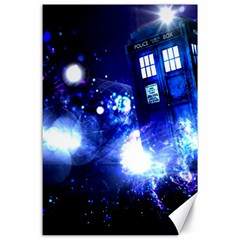 Tardis Background Space Canvas 24  X 36 