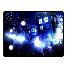 Tardis Background Space Fleece Blanket (small)