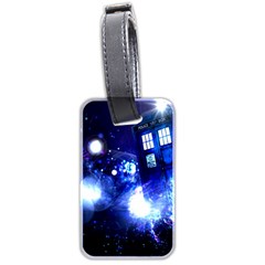 Tardis Background Space Luggage Tag (two Sides)