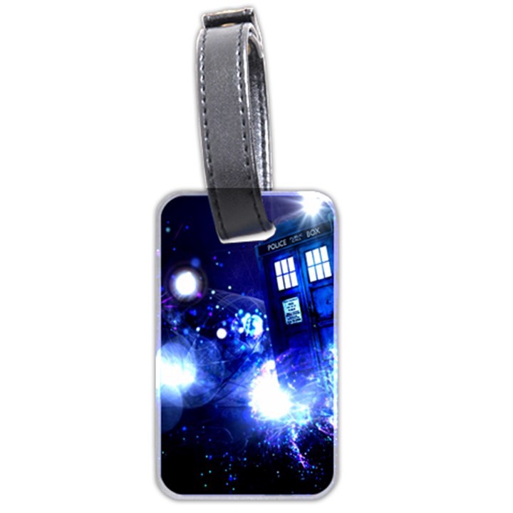 Tardis Background Space Luggage Tag (two sides)