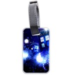 Tardis Background Space Luggage Tag (two sides) Back