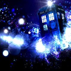 Tardis Background Space Play Mat (square)