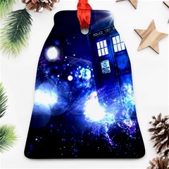 Tardis Background Space Ornament (bell) by Jancukart