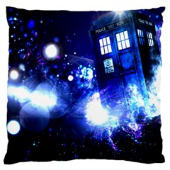 Tardis Background Space Large Cushion Case (two Sides)