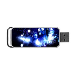 Tardis Background Space Portable Usb Flash (two Sides) by Jancukart