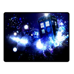 Tardis Background Space Double Sided Fleece Blanket (small) 