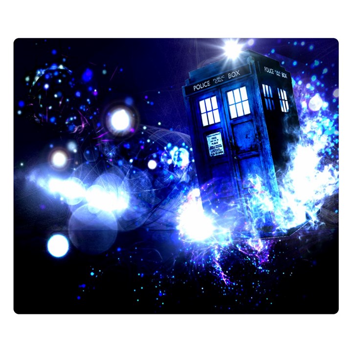 Tardis Background Space Double Sided Flano Blanket (Small) 