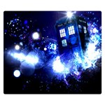 Tardis Background Space Double Sided Flano Blanket (Small)  50 x40  Blanket Back