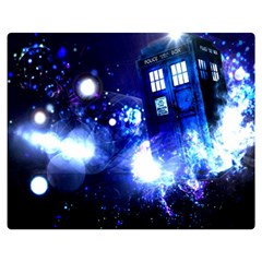 Tardis Background Space Double Sided Flano Blanket (medium) 