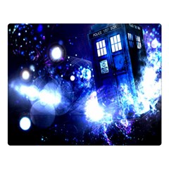 Tardis Background Space Double Sided Flano Blanket (large) 