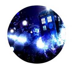 Tardis Background Space Mini Round Pill Box by Jancukart