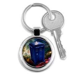 The Police Box Tardis Time Travel Device Used Doctor Who Key Chain (round) by Jancukart