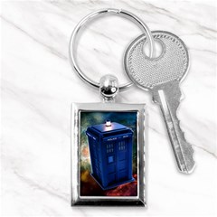 The Police Box Tardis Time Travel Device Used Doctor Who Key Chain (rectangle) by Jancukart