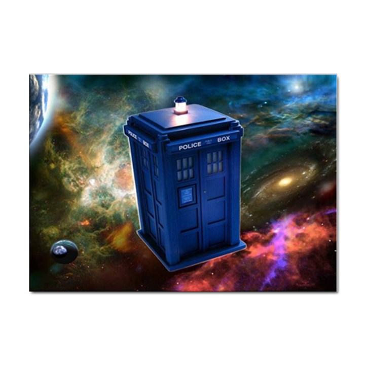 The Police Box Tardis Time Travel Device Used Doctor Who Sticker A4 (10 pack)